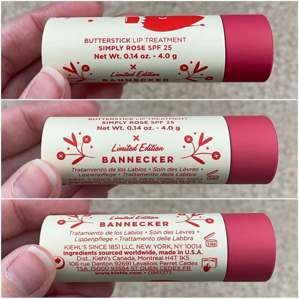 Kiehl’s Butterstick Lip Treatment Simply Rose: Limited Edition Holiday Packaging